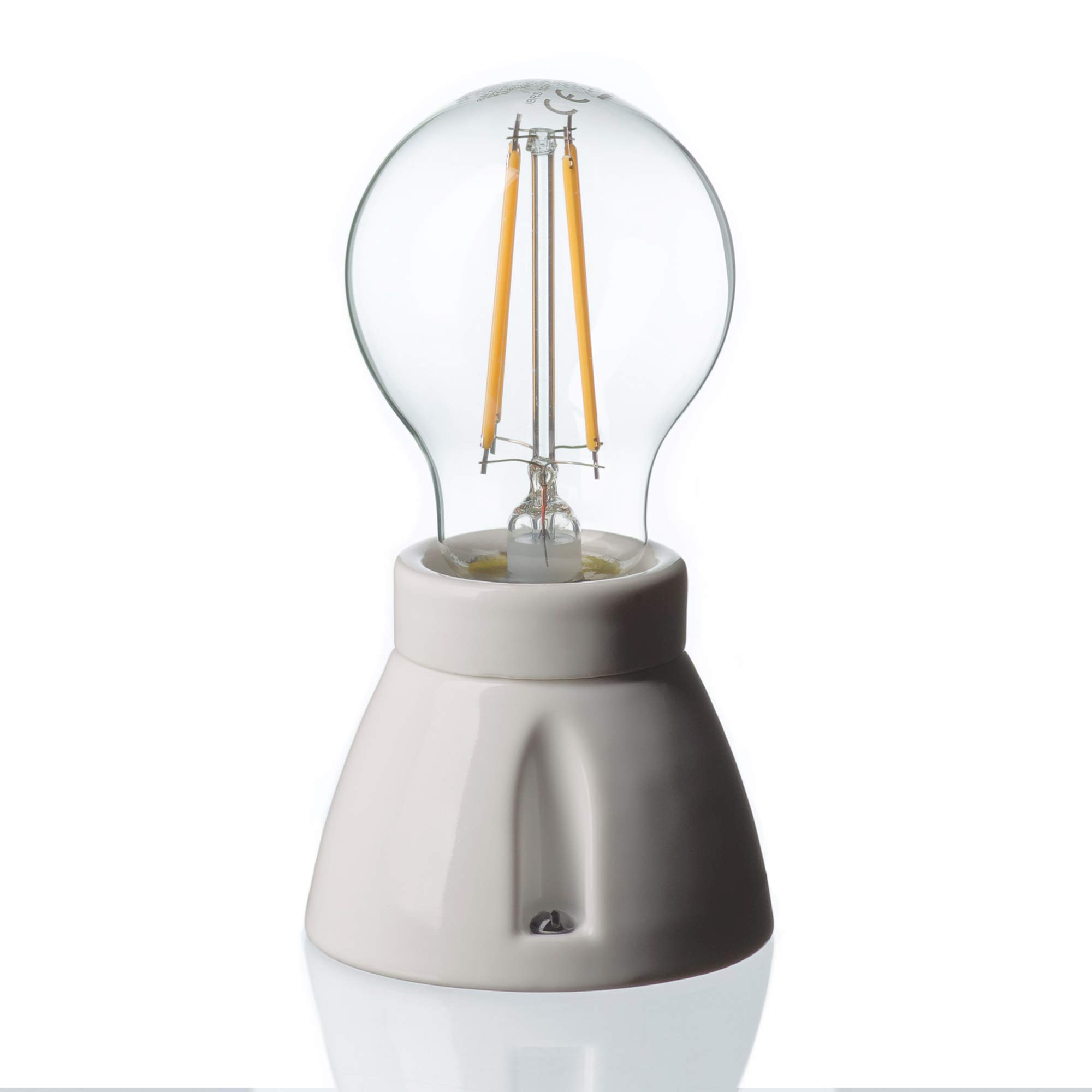 The Cable Store Ceramic Industrial E27 Ceiling/Wall Light Straight Lamp Holder