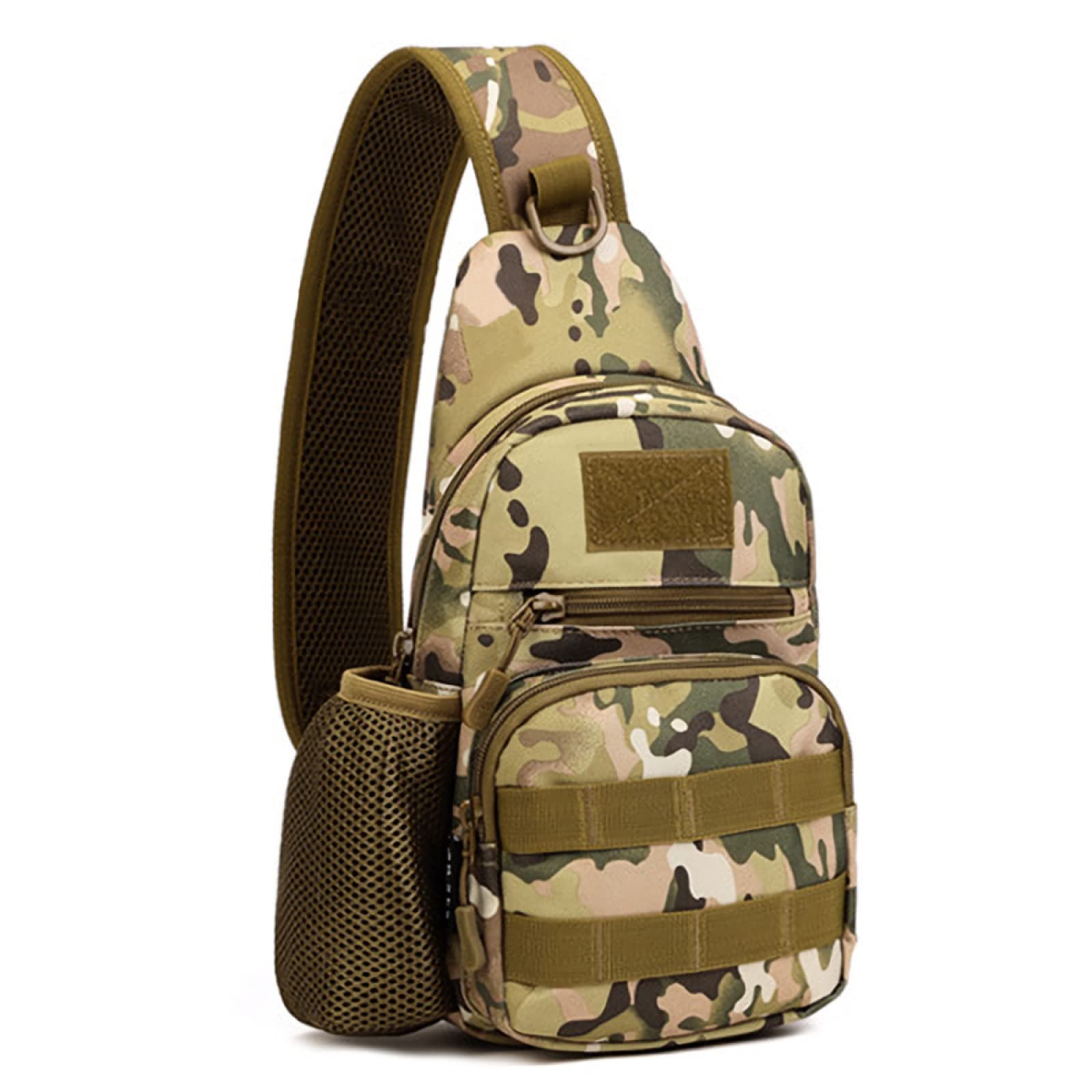 REEBOW GEAR Borsa da Petto Militare Tattica Molle Borsa a Tracolla con Tracolla a Tracolla con Porta Bottiglia d'Acqua,CPcamouflage