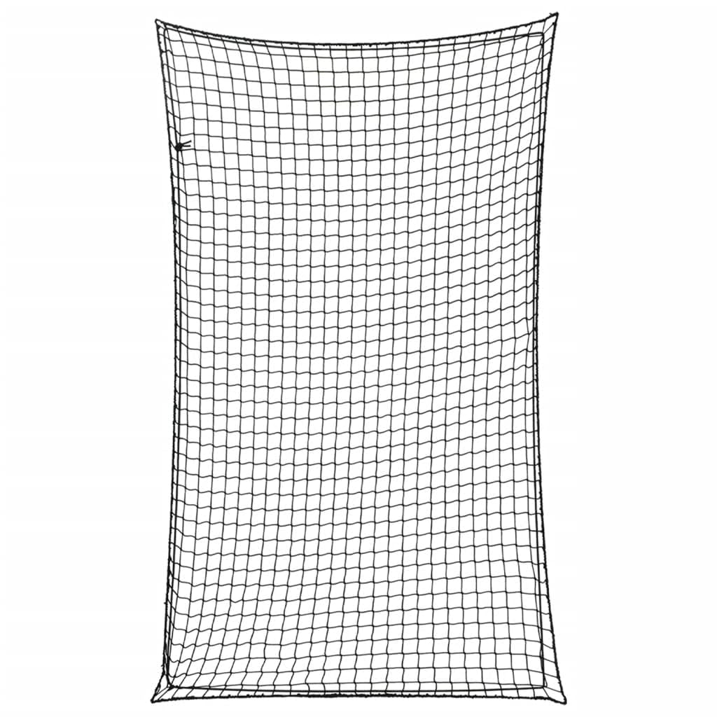 Anhängernetz mit Gummiseil Schwarz 5x3 m PP, wetterfest und UV-beständig, elastisch und dehnbar, universell für Anhänger, Pkw, SUV, Wohnmobil, Ladungssicherung und Transport