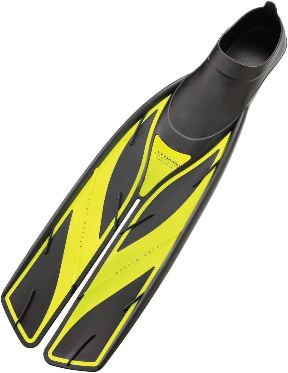 Atomic Aquatics Full Foot Split Fins High Performance (Yellow, 7.5-8.5)