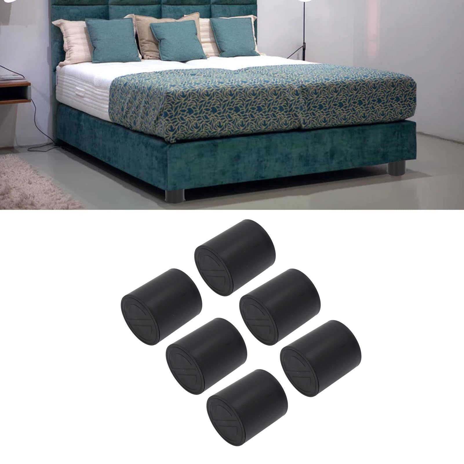 Elevador de Muebles Cilíndrico de Plástico, 6 Piezas, 10,2 cm, para Cama, Sofá, Mesa, Escritorio