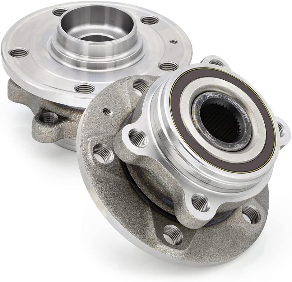 513253-x2 Wheel Hub Bearing Assembly Compatible with Audi A3 Q3 TT Quattro, Volkswagen Golf Jetta Passat Tiguan CC GTI R32 EOS Rabbit, 5 Lugs w/ABS