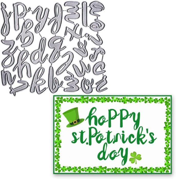 Miniatura 6 de Hying Troqueles del alfabeto para hacer tarjetas, letras de graduación de graduación, troqueles de corte del alfabeto, para álbumes de recortes,