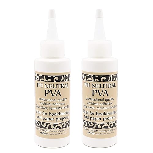 Adhesivo PVA neutro de PH, libre de ácidos, soluble en agua, fórmula PVA de calidad de archivo, para encuadernación, reparación de libros,