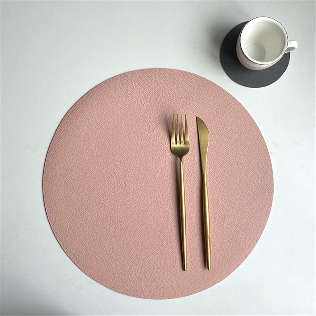 IANSHFKN 10 Pcs Leather Placemat Western Food Mat Dining Tableware Table Pads Bowl Cup Coaster Kitchen Accessorie