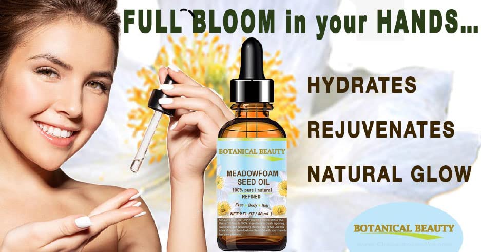 Miniatura 4 de Aceite de Semillas de Meadowfoam 100% puroNaturalSin Diluir refinado para cara, cuerpo, cabello y cuidado de las uñas. 1fl.oz.-1fl oz.