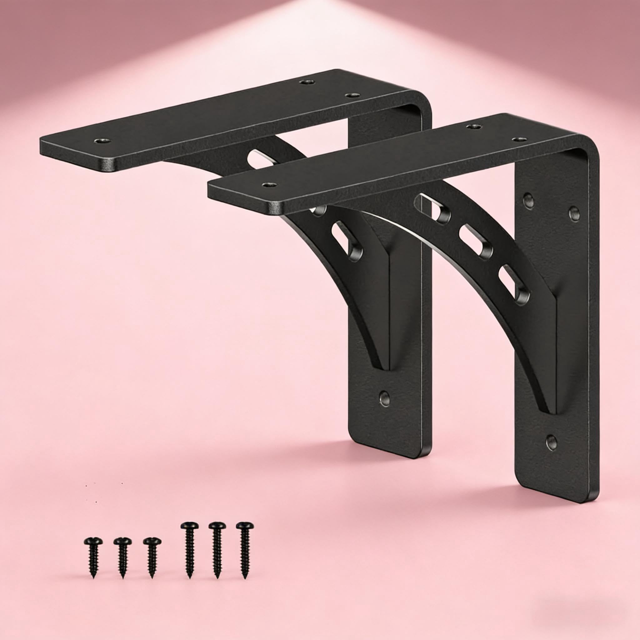 6 inch x 5 inch Heavy Duty Bracket,Granite Countertop Support Brackets, Heavy Duty Shelf Brackets , Max Load 1100 Lbs ,Mantel Brackets (Set of 2) - (6" x 5")