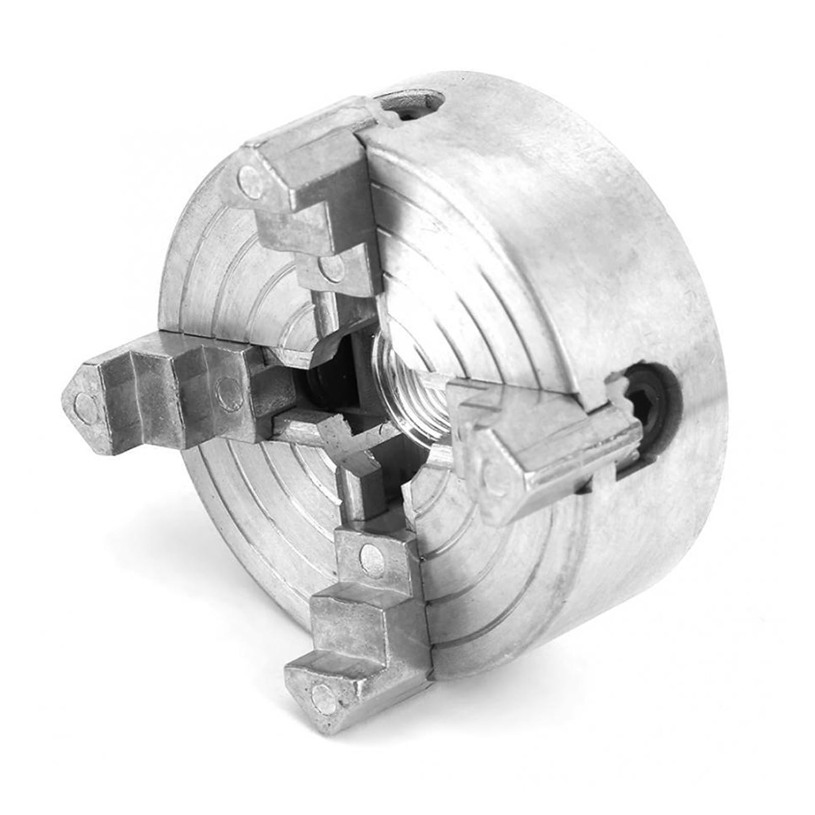 Drehbanklager, Zinklegierung 3 Backenfutter 4 Pleuel selbstzentrierend/nicht selbstzentrierend Holzdrehfutter for Mini-Tischdrehmaschine(3 Jaw Chuck)