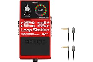 BOSS RC-1 Loop Station Pedal with Boss BPC-4 Patch Cables