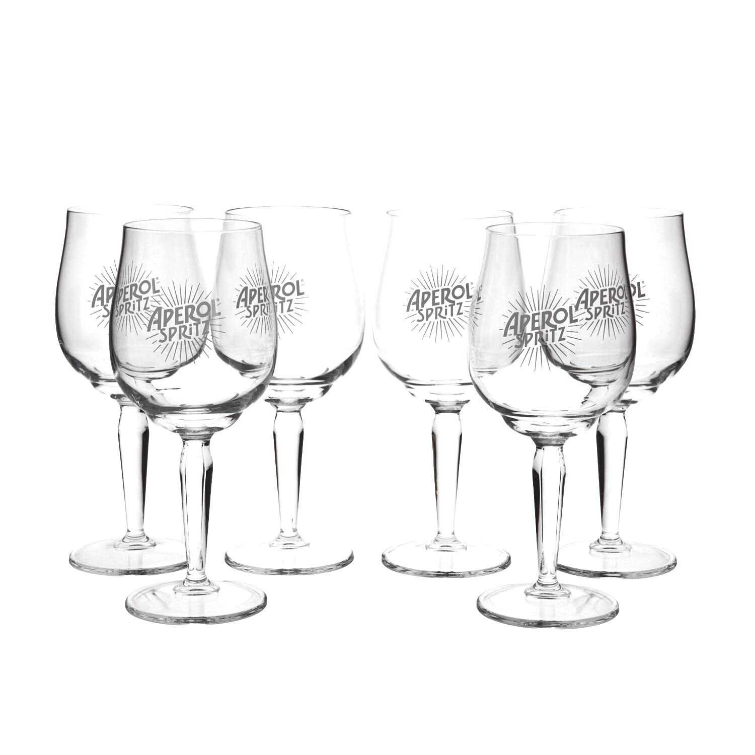 APEROL Spritz Lot de 6 verres à cocktail en verre à pied 51 cl