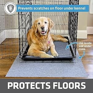   Drymate-Dog-Crate-Mat-Liner-Absorbs-Urine-Waterproof-Non-Slip-Washable-Puppy-Pee-Pad-for-Kennel-Training-Use-Under-Pet-Cage-to-Protect-Floors-Thin-Cut-to-Fit-Design-USA-Made-LGrey29x50