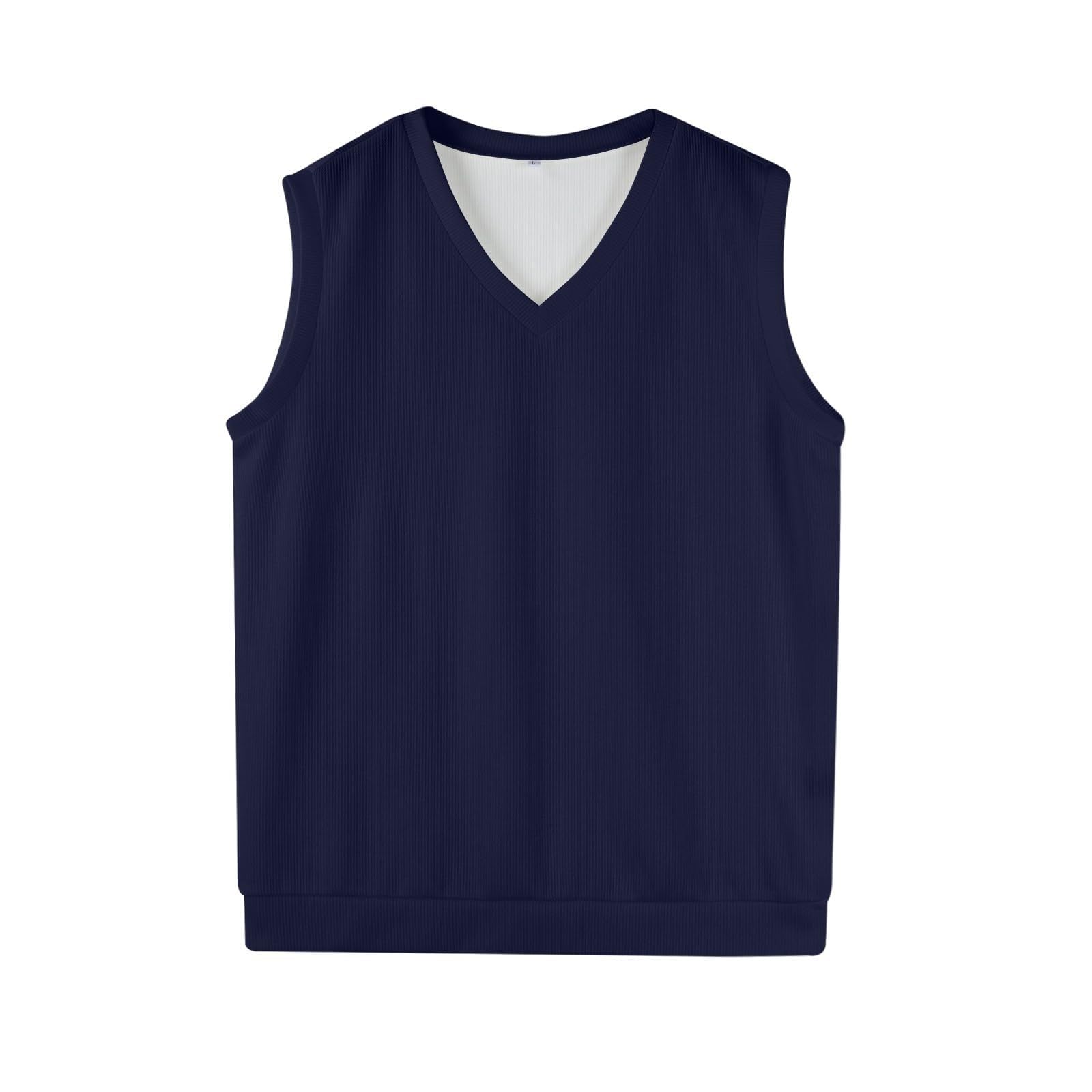 Pull sans Manche Homme Tricoté Gilet Col en V sans Manches Pull en Laine Mélangée Décontracté Veste en Maille Gentleman Tricots Débardeurs pour Homme Automne Hiver pour la Vie Quotidienne