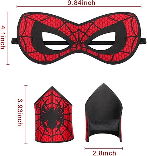 Miniatura 3 de Juego de máscara de araña y pulsera, máscaras de superhéroe de Halloween para mascaradas, cosplay, fiesta de disfraces