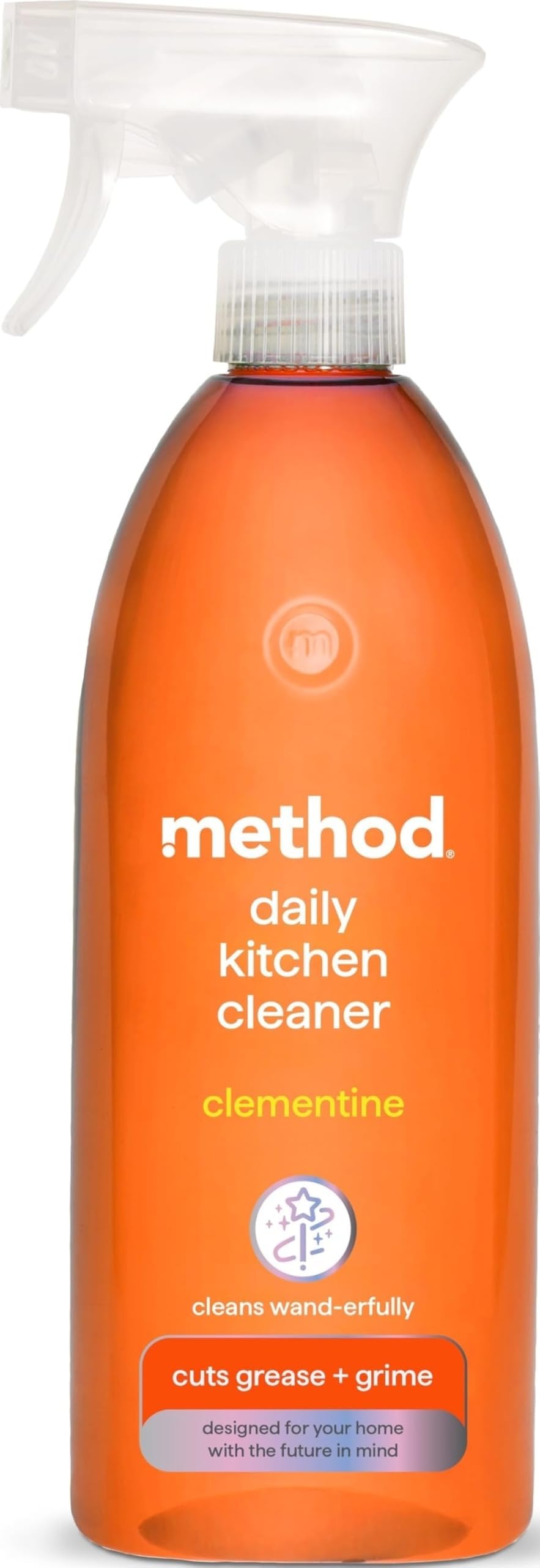 Method Daily Kitchen Cleaner Spray, Clementine, Cuts Grease, 828ml