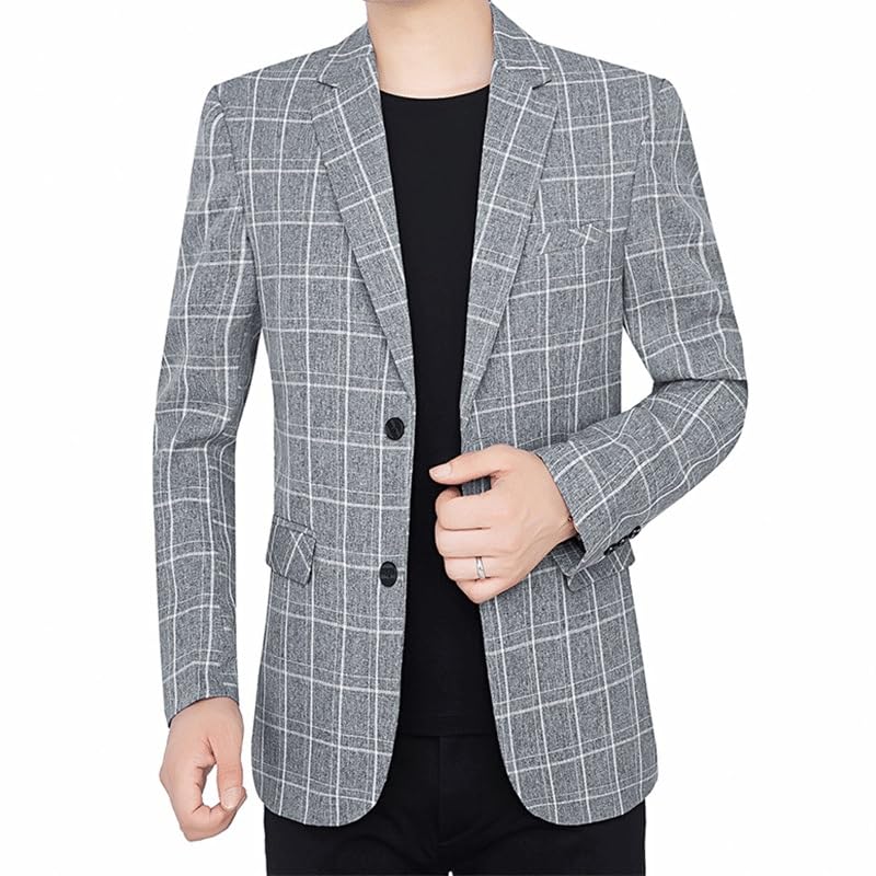 Casual Blazers Mens Casual Slim Fit Blazers Two Button Shawl Lapel Jacket Lightweight Tuxedo Western Sport Coats - Main Image