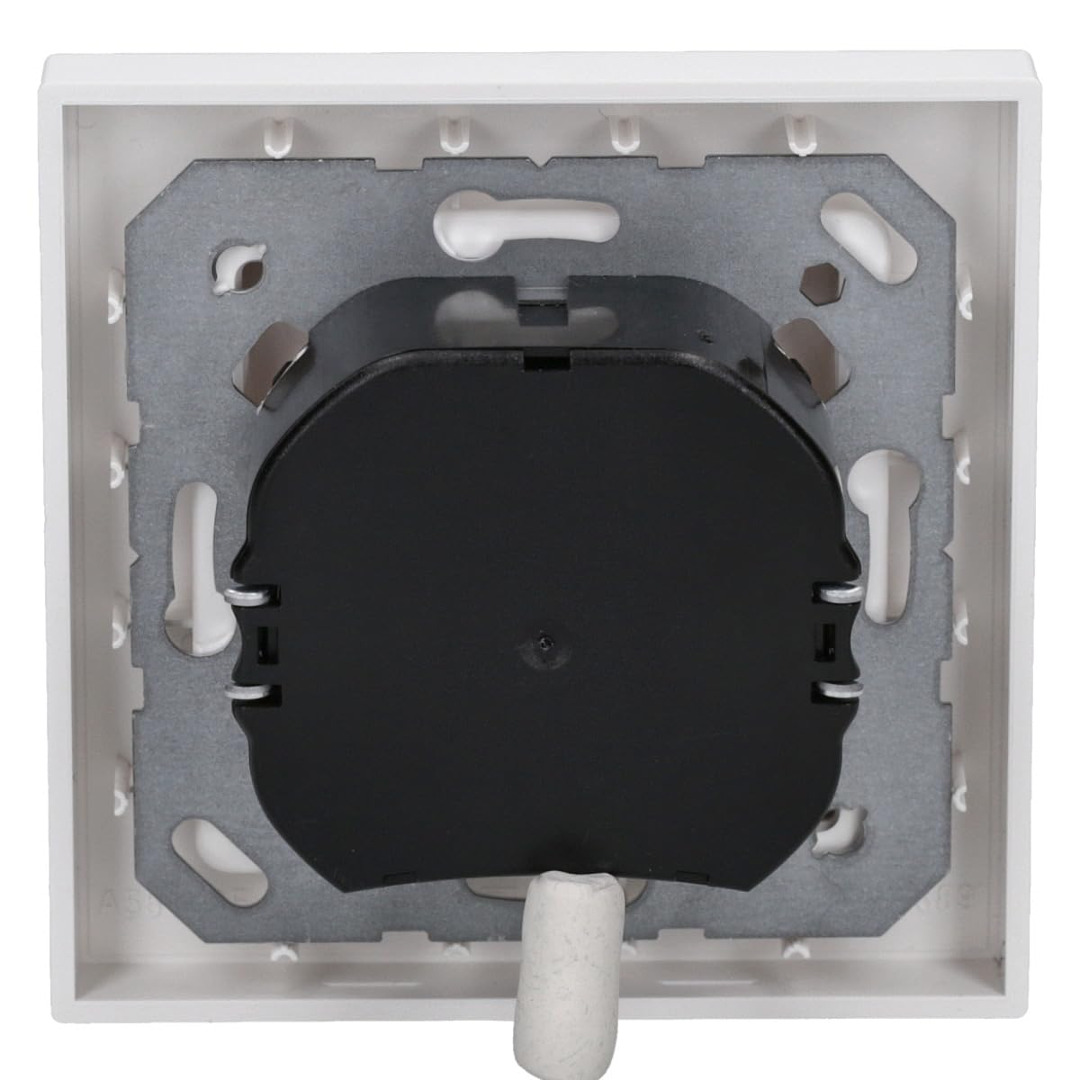 JUNG Serie A Drehdimmer Set Alpinweiß | mit 1730DD Drehdimmer Standard LED, A1740WW Abdeckung mit Drehknopf, A5581BFWW Rahmen 1-fach