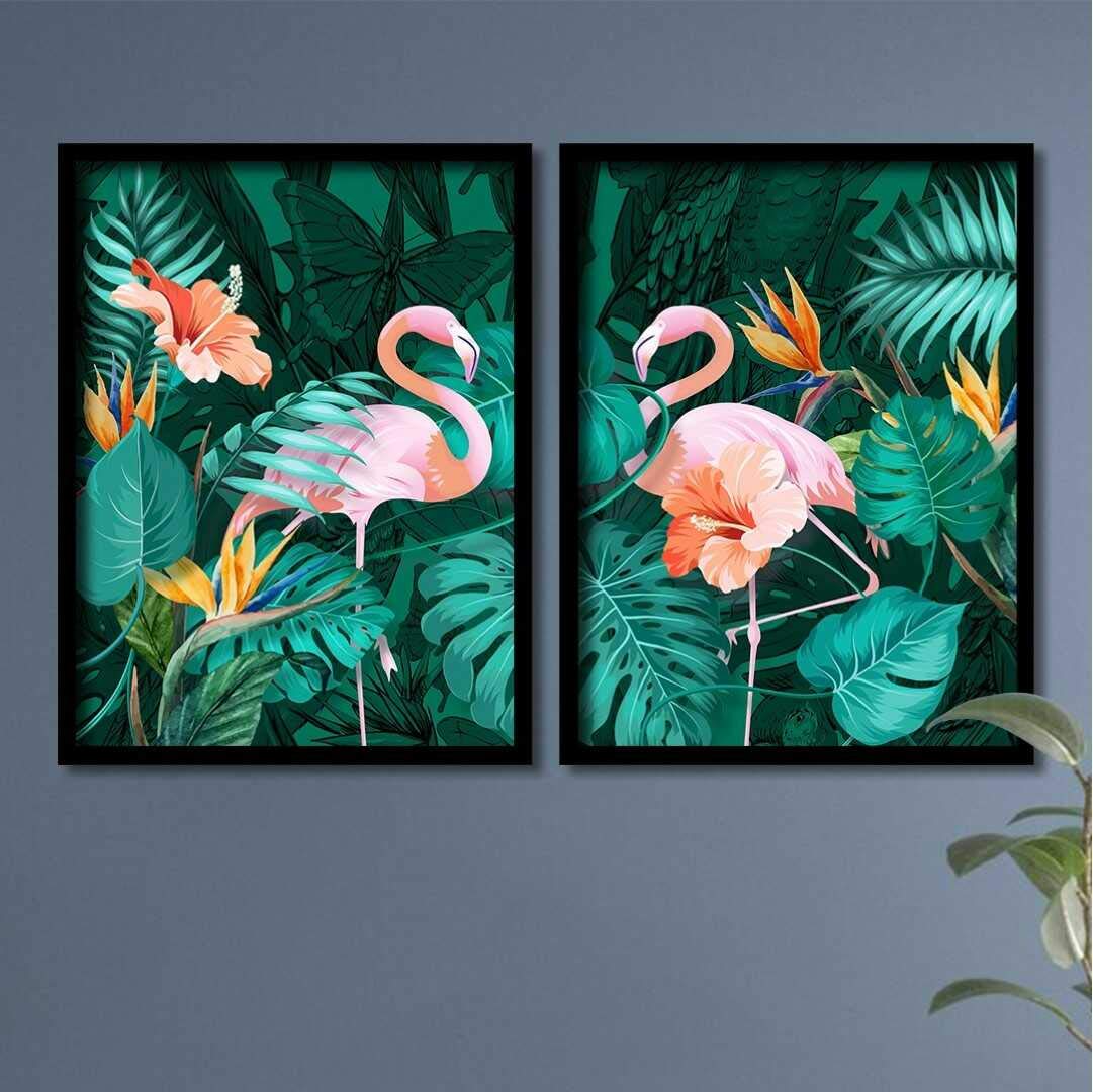 Boho Canvas Art Set - 2 Abstract Wall Paintings -15 Boho Canvas Art Set - 2 Abstract Wall Paintings -15
