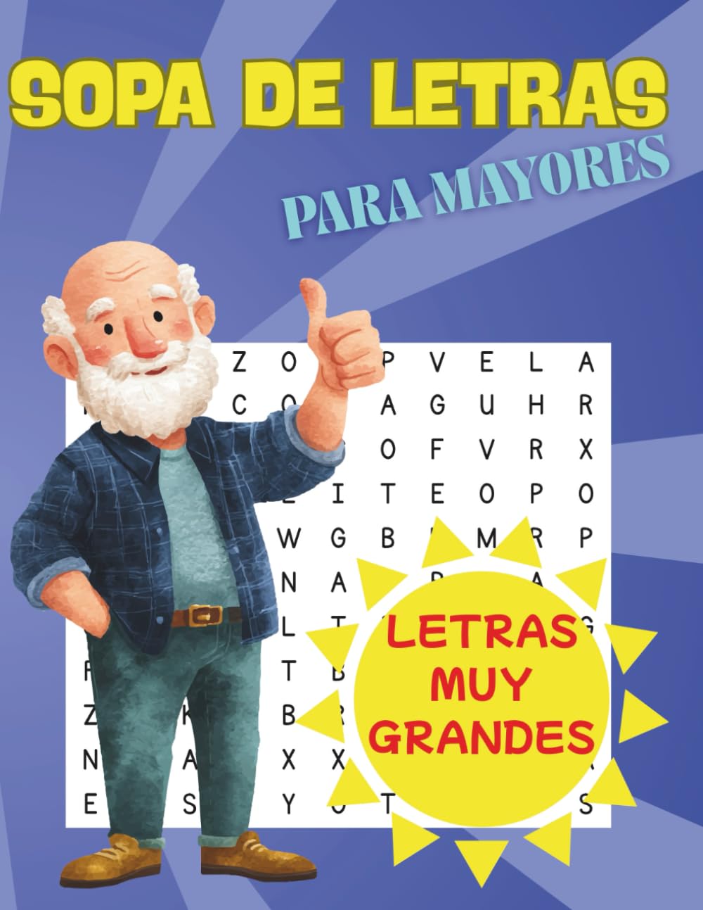 SOPA DE LETRAS PARA MAYORES: Fácil lectura con sus letras muy grande y estimulación cognitiva