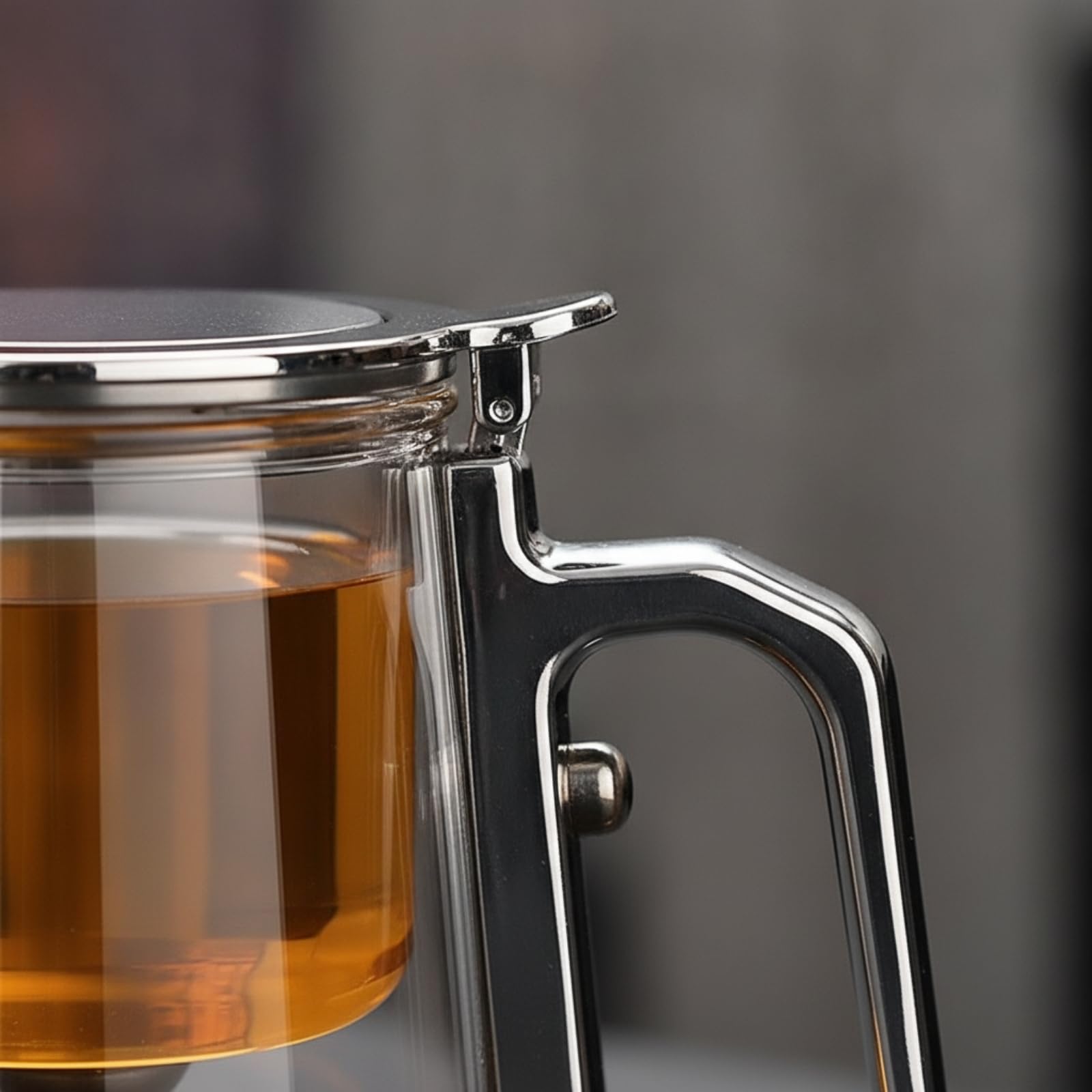 Teekanne Teekessel Teebereiter Teeglas aus Transparentem Borosilikatglas mit Einsatz Zum Trennen der Blätter für Sauberen Und Stärke für Zuhause Büro, Array, Silber, 600 Ml