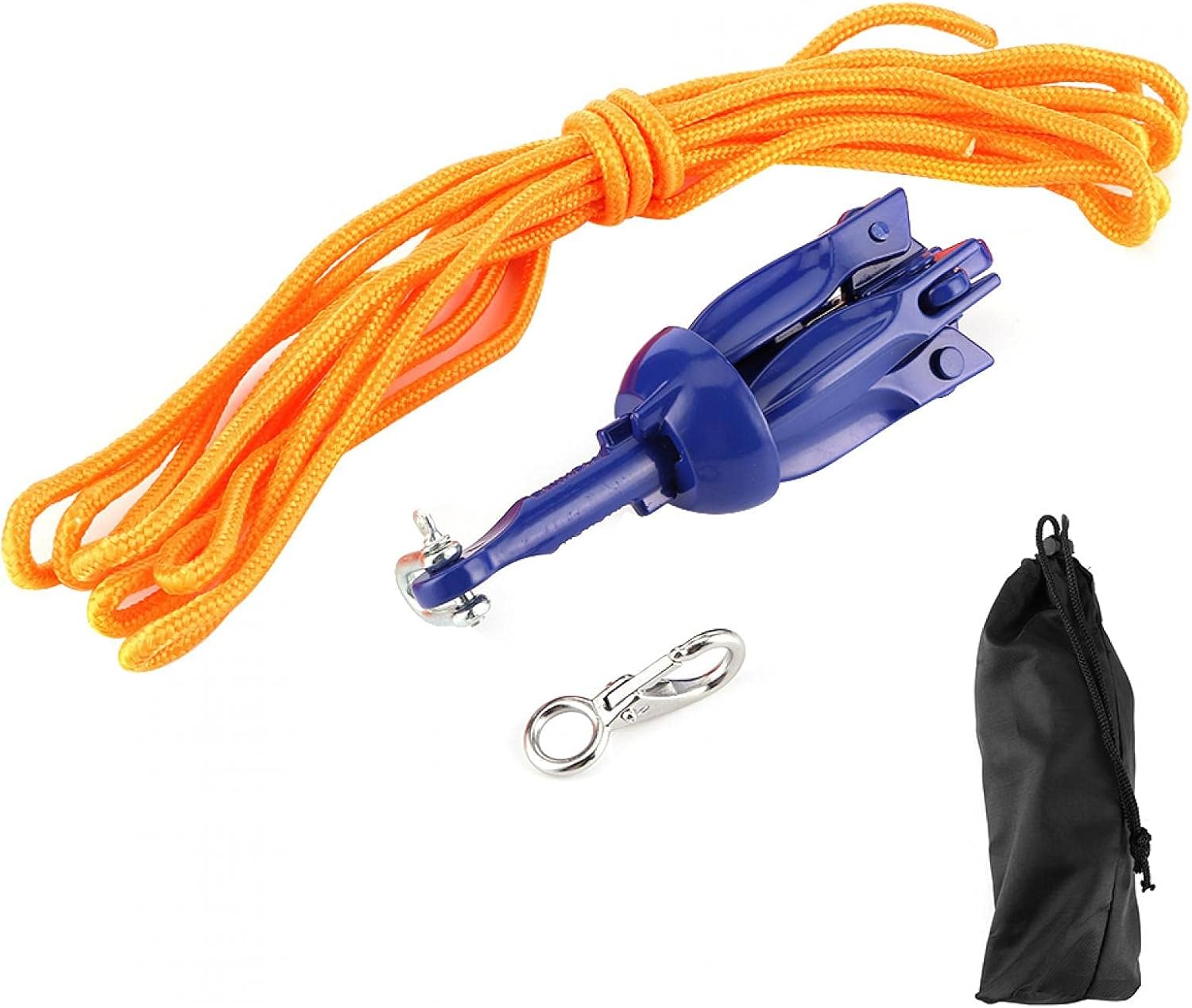 Marine Kayak Anchor Folding Grapnel Anchor Marine Folding Anchoring Kit 4‑Tine Anchor Rope Hook Watercraft Acc for Boats Kayak Canoe Sailboat Marine Kayak Anchor Folding Grapnel Anchor Marine Folding Anchoring Kit 4‑Tine Anchor Rope Hook Watercraft Acc for Boats Kayak Canoe Sailboat