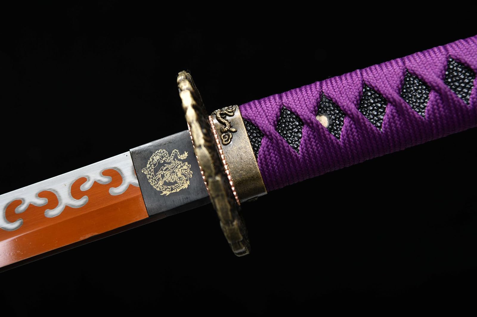 103cm Handarbeit Echtes Katana,1060 Stahl Japanisches Samurai-Schwert mit Scheide,Metallschwert für Cosplay,Training Sammeln & als Geschenk