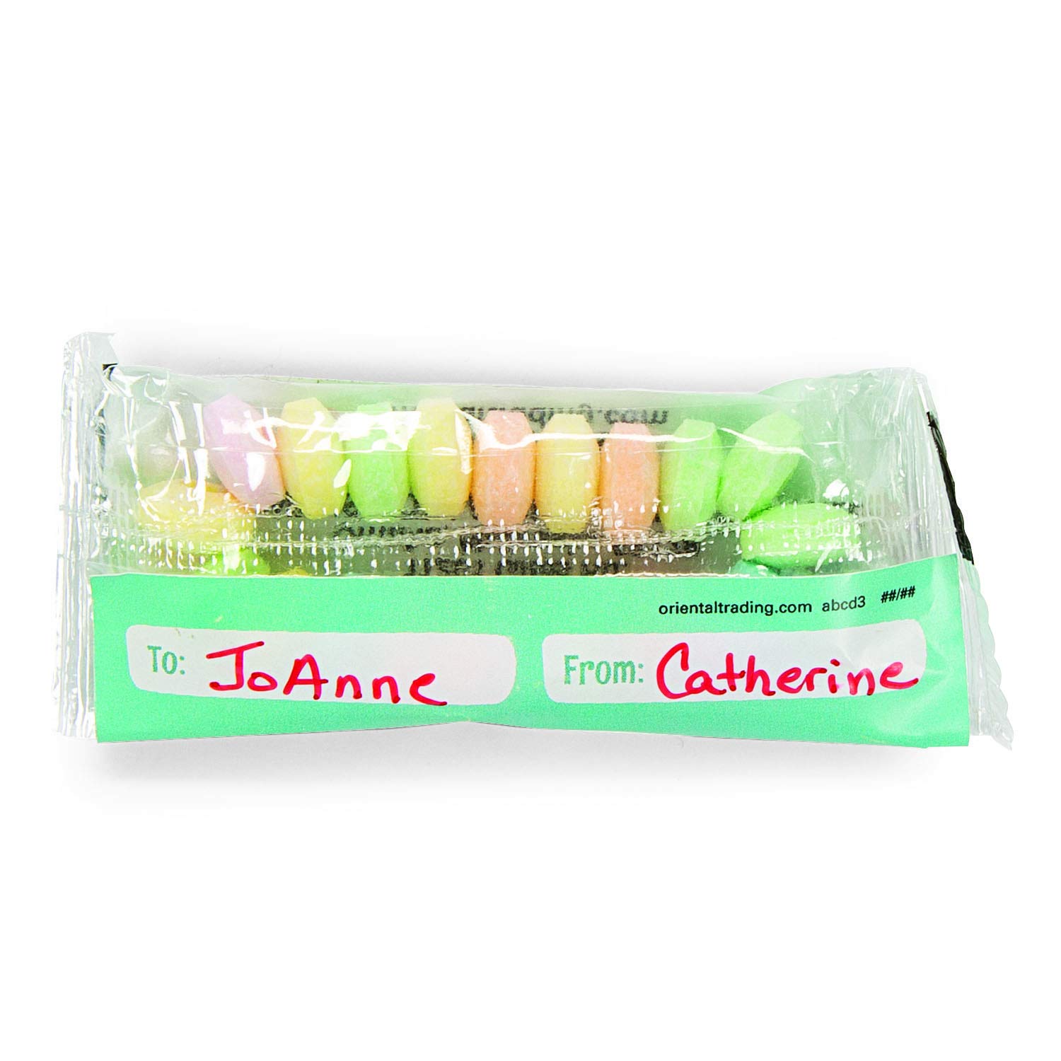 Valentine Llama Stretchable Candy Bracelets with Sticker - 48 Pieces