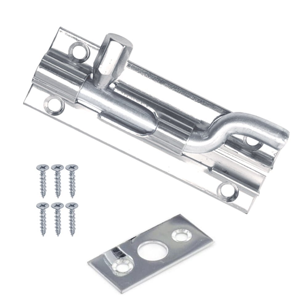 Securit Security Necked Slide Door Bolt Barrel Chrome 75Mm