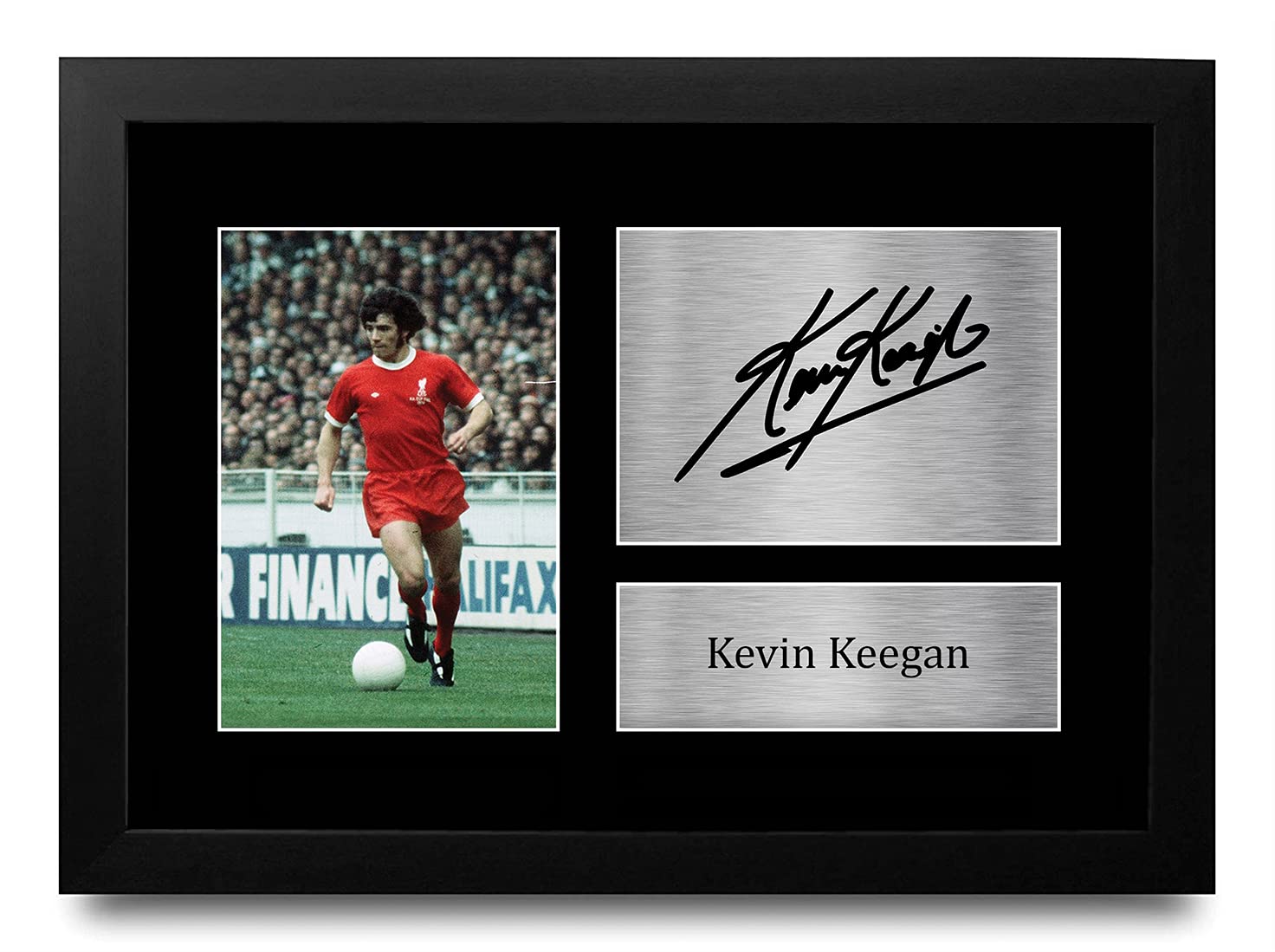 HWC Trading FR Kevin Keegan Gift Signed FRAMED A4 Printed Autograph Liverpool Gifts Photo Display, (Framed) Kevin Keegan