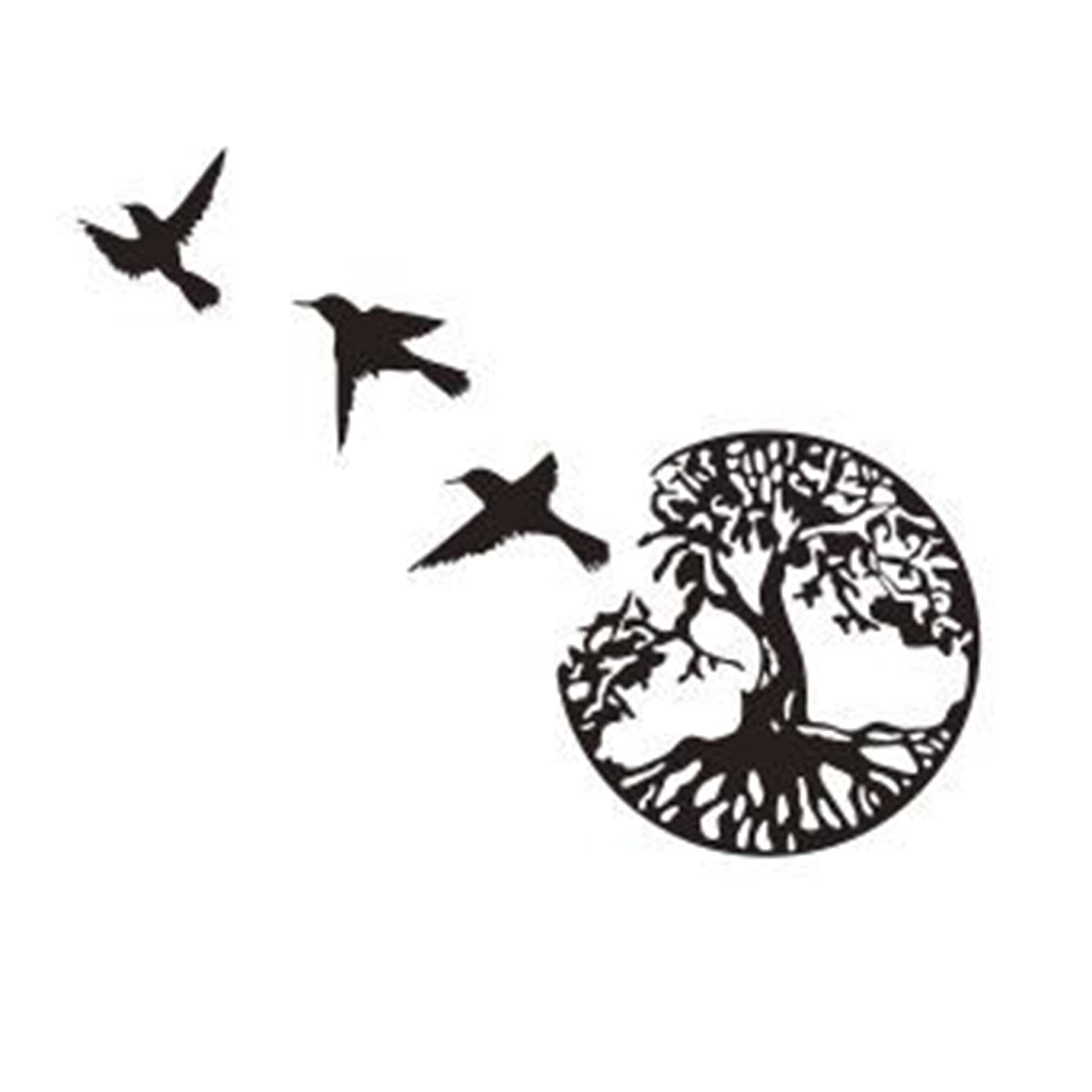 DFrywdgSEY Furniture wall decorations, 3 Flying Birds Metal Wall Decor- 3D Silhouette Home Office Decoration, for Bedroom Living Room