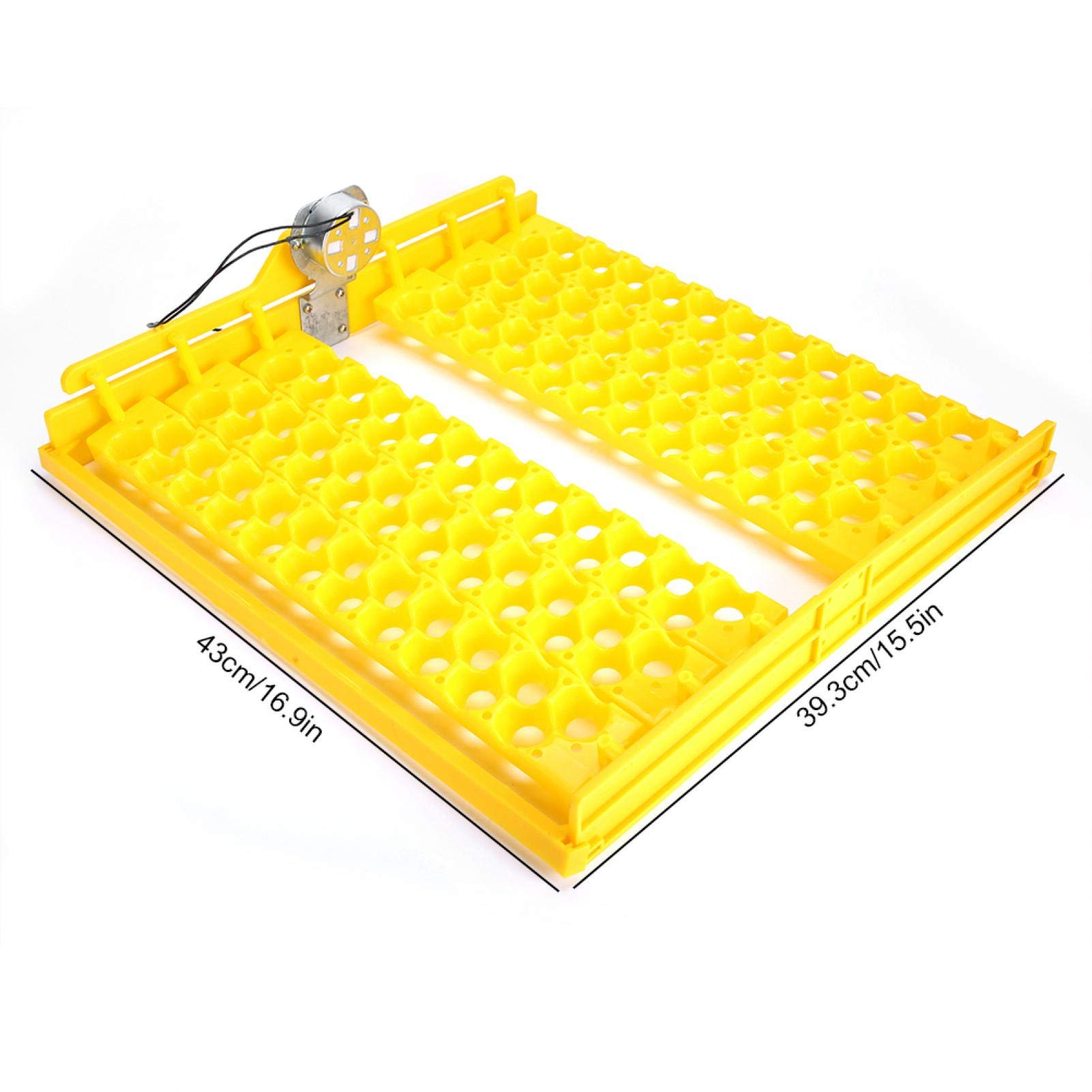 Vassoio per incubatrice per uova Carrello per uova automatico portatile Vassoio ribaltabile Incubatrice per pulcini porosa per apparecchiature di incubazione Giallo(220V)