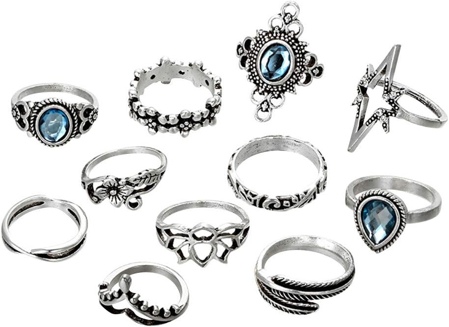 Silver Rings 11pcs/Set Bohemian Above Vintage Silver Women