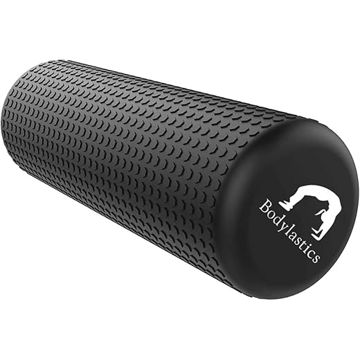 Bodylastics Foam Roller (30 x 15 cms) for Deep Tissue Massage, Relief from Sore Muscles Pain, Pre & Post Exercise Fitness Workout Sessions