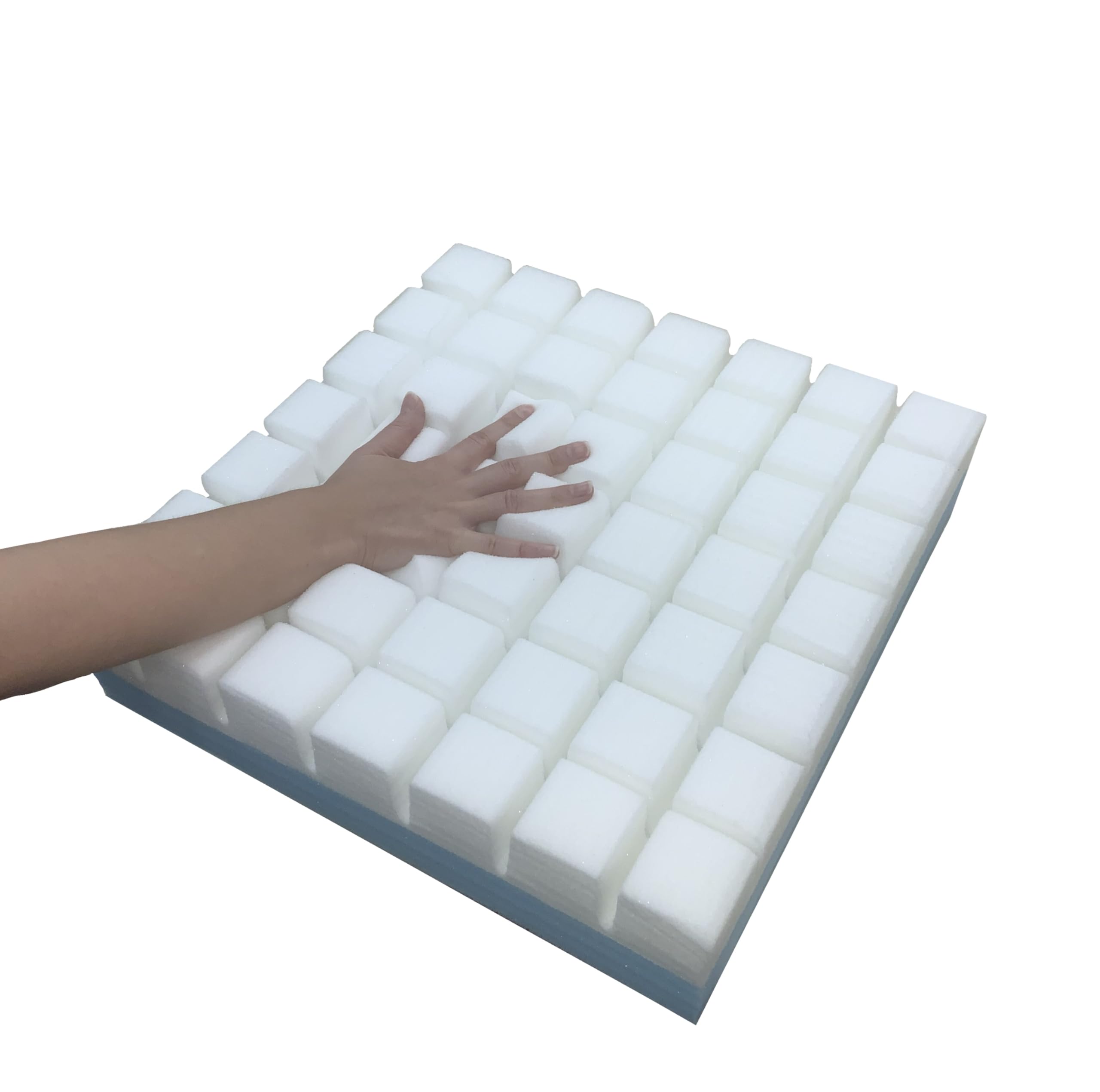 Cojín Antiescaras Ranurado- Cojín Silla de Ruedas ortopedico para coxis y lumbares con Funda Impermeable y Transpirable y Relleno en Espuma Compacta. (Viscolastico+Espuma HR)