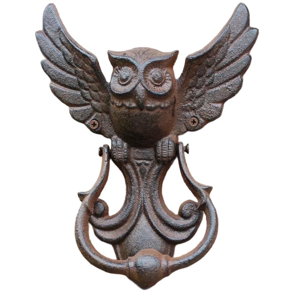 Heurtoir de porte chouette fonte vintage poignee antique haut de gamme