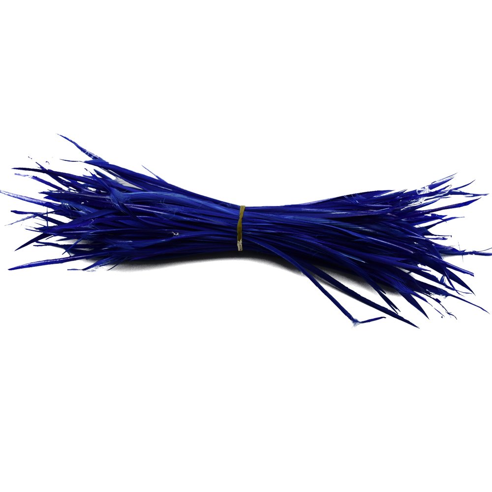 Everyshine 480 Pcs Dyed Single Loose Goose Stiff biot Feathers 5.5-7.9 inches (Navy Blue)
