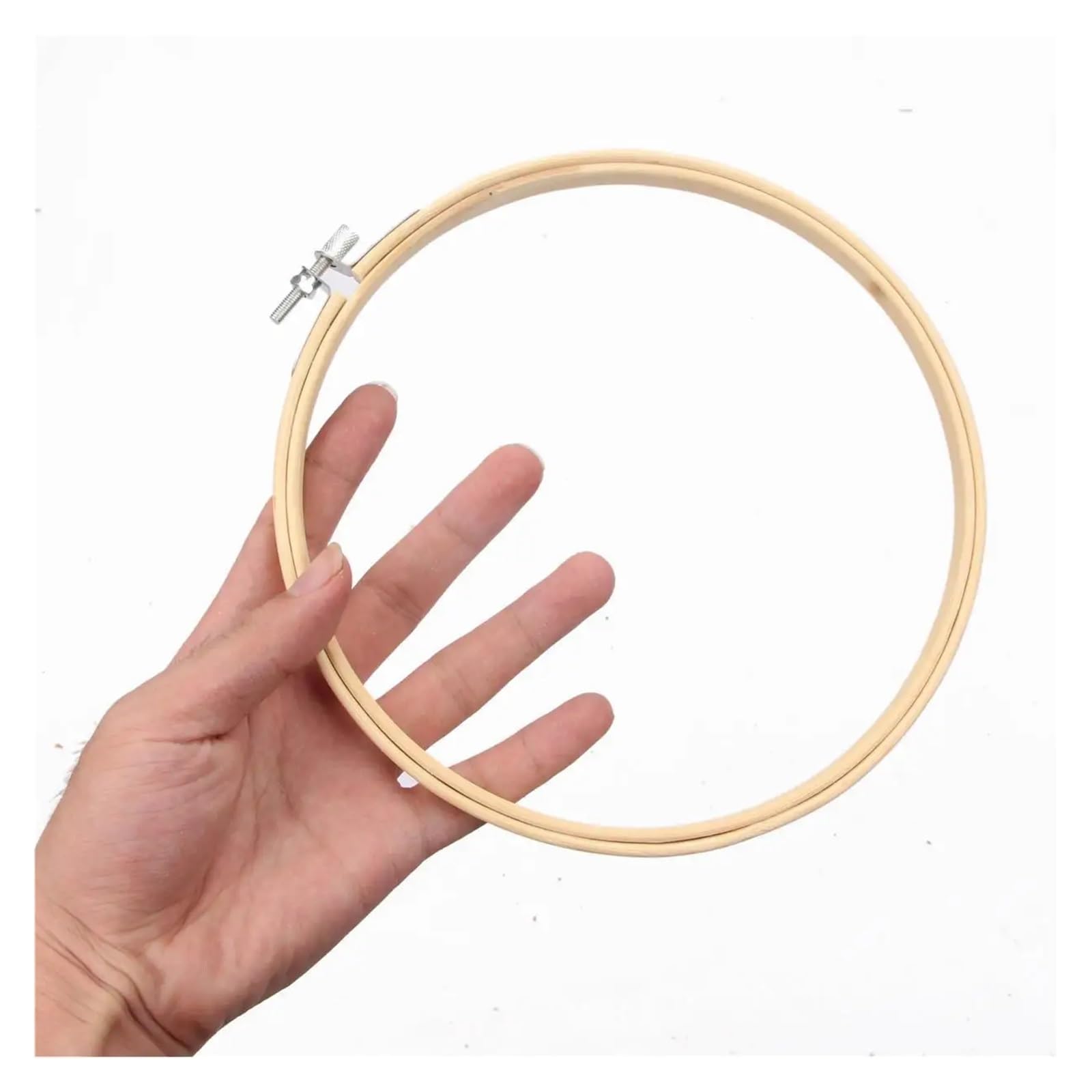 ENSDIEPLS Cross Stitch Hoop Ring, Mini Embroidery Hoop Wood Round Frame Multiple Sizes 8-34 cm DIY Sewing Tool(18cm)
