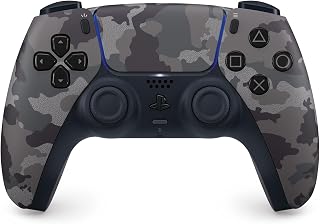 PlayStation DualSense Wireless Controller Gray Camouflage - Immersive Haptics, Adaptive Triggers for PS5 & PC Gaming