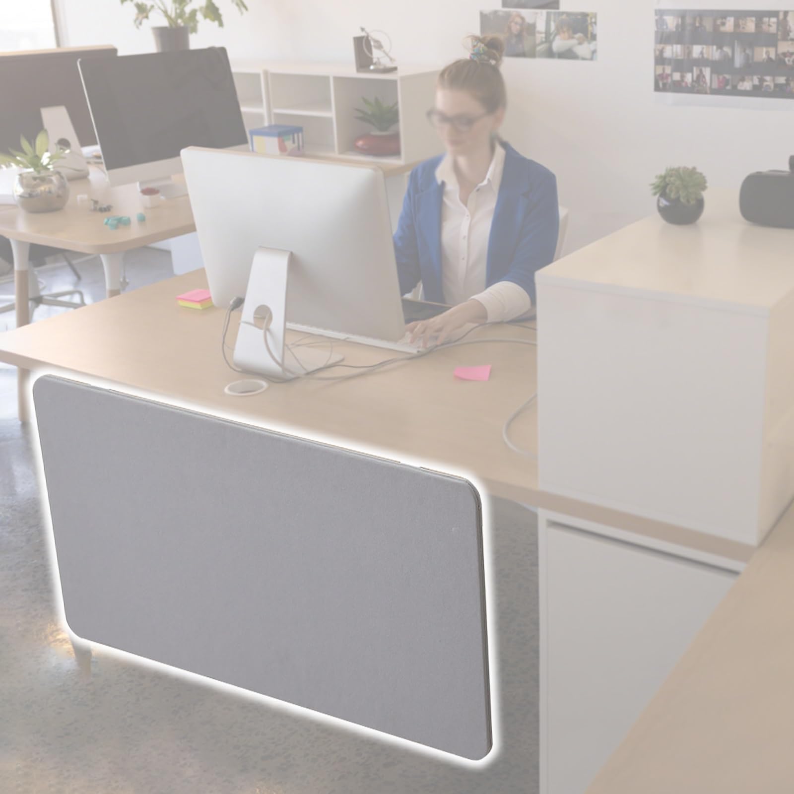 Jupe de bureau commerciale gris clair panneau d'intimité pour poste de travail