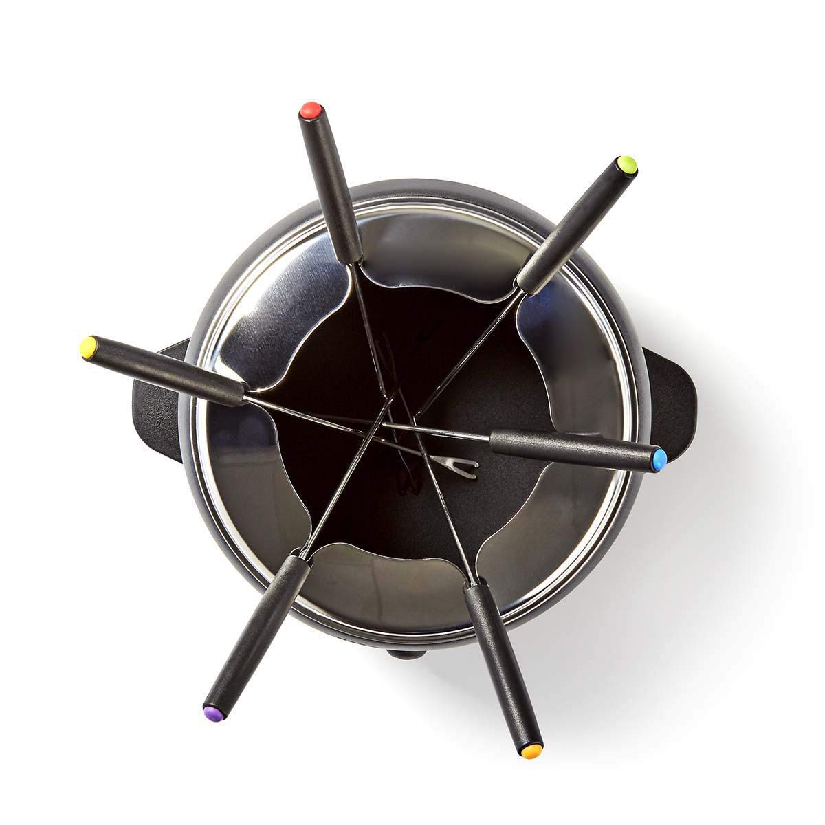 Fondue-Set - 6 Personen - 2.3 l - Einstellbare Temperaturregelung - 800 W - Cool touch Griff - Anti-Rutschboden - Überhitzungsschutz