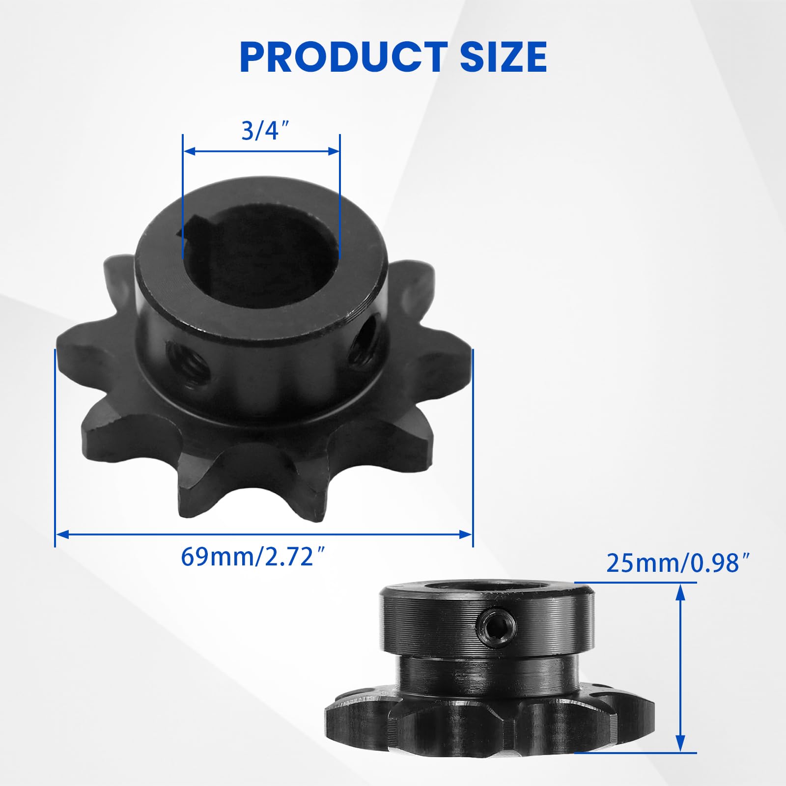 #50 Roller Chain Sprocket Type B 3/4 inch Bore 10 Tooth 50BS10 — Amazon image 2
