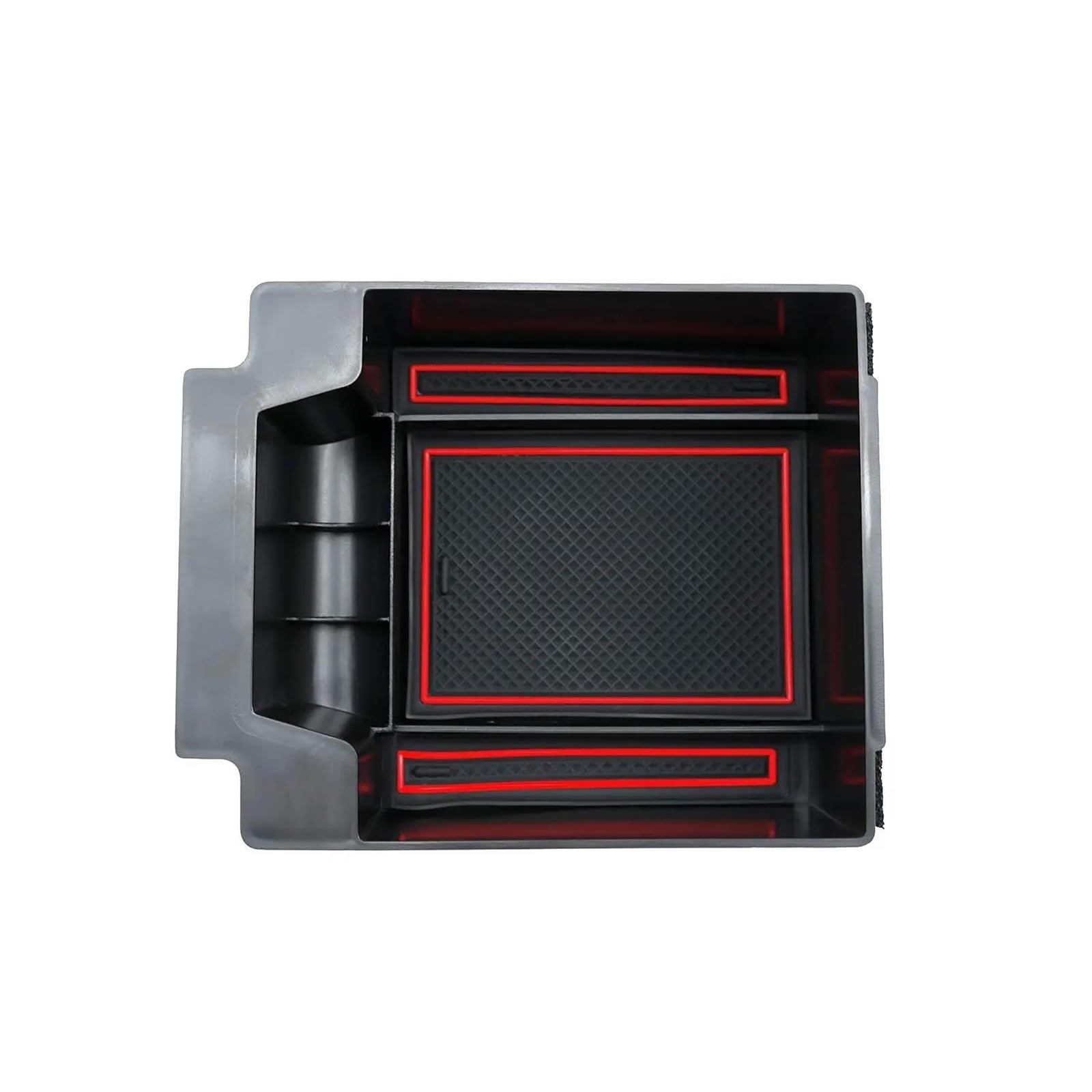 CLCPTPOGMA Centre Console Storage Box For Seat Ateca 2017-2024 Car Armrest Storage Box Central Control Container Auto Accessories (Red)