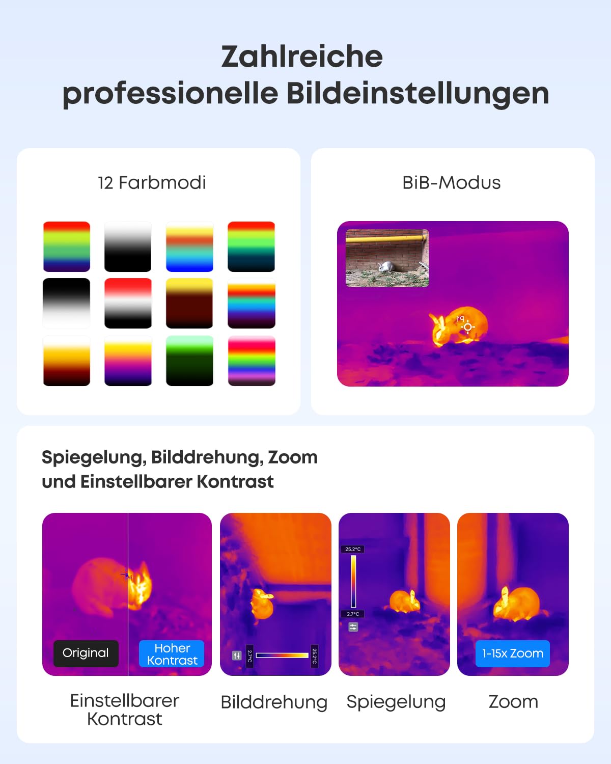 Thermal Master P3 Wärmebildkamera für iPhone & Android, Infrarotkamera mit 512x384 X³IR Auflösung, 8mm Makro-Objektiv, -20°C-600°C, 15x Digitalzoom für Elektronik HVAC PCB Inspektion