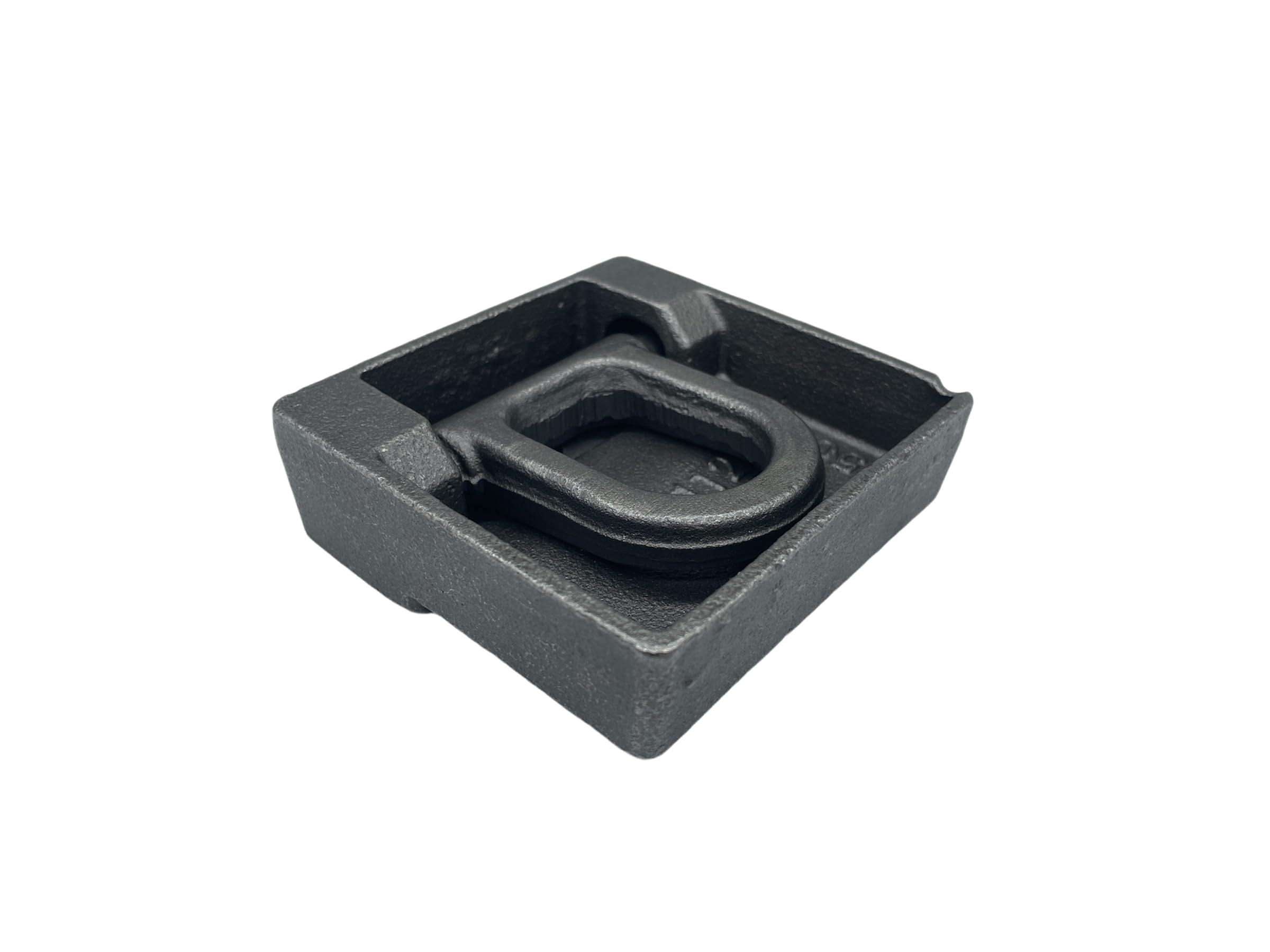 Zurrmulde eckig, 95x90 mm Belastbarkeit: 2.500 daN, Stahl roh, klappbar | Ladungssicherung I Set (4)