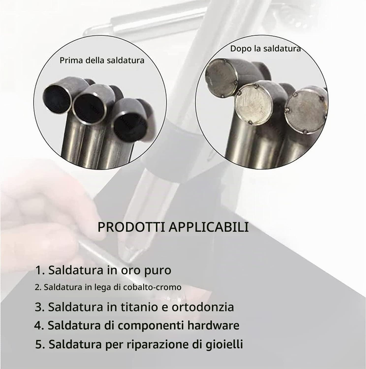 Saldatrice Automatica Ad Arco Ad Argon A Punti CNC, Saldatrice Laser Portatile da 100 W, Kit Saldatore Permanente per Gioielli, Alluminio Dorato Saldabile, Titanio, 50-600 A