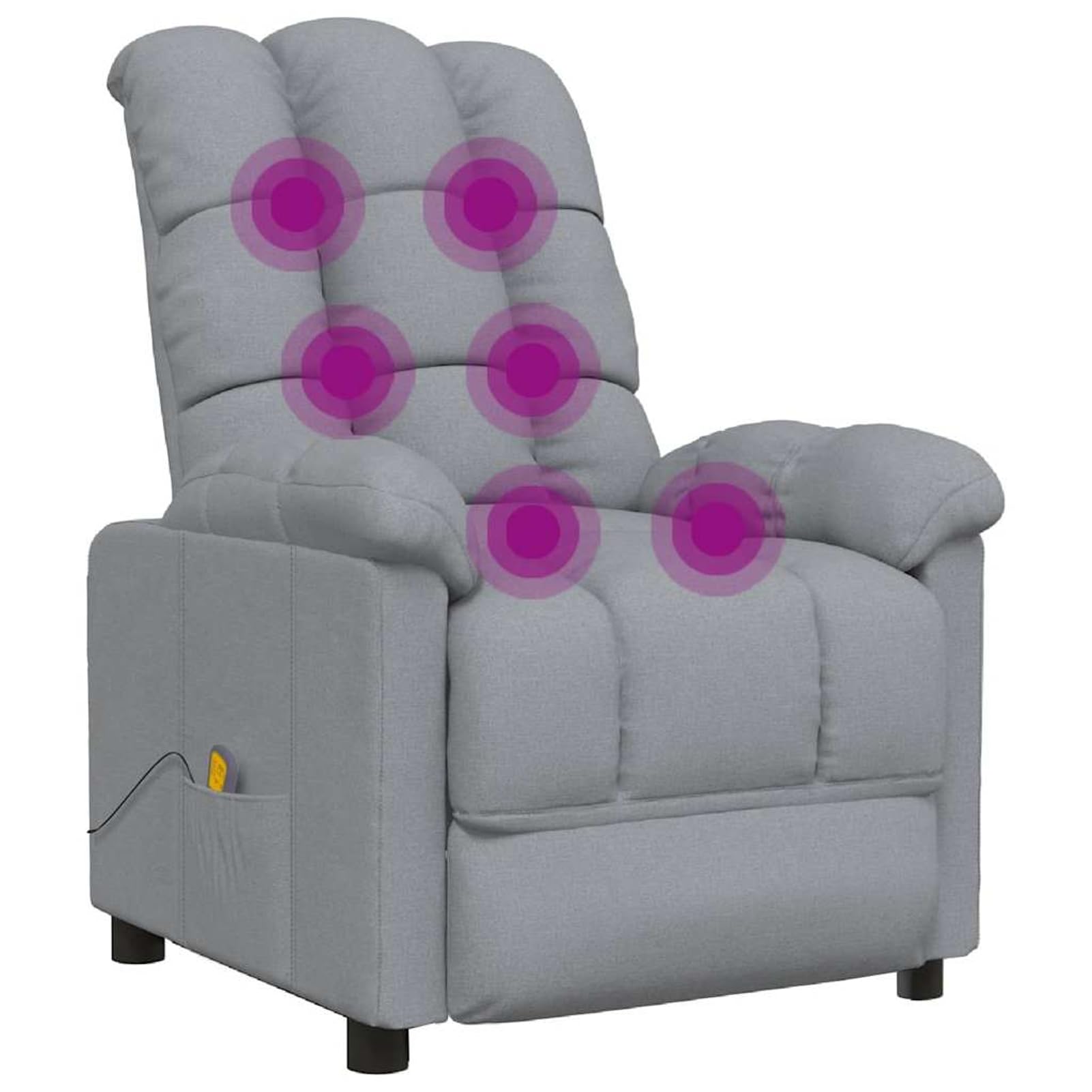 Gecheer Poltrona Massaggiante, in Tessuto Grigio Chiaro, per Relax