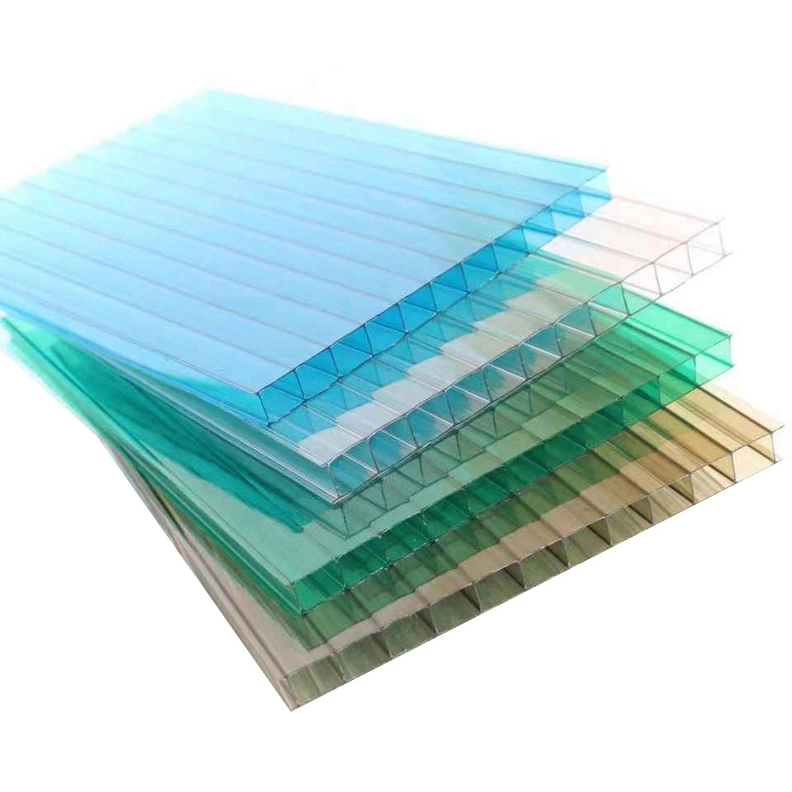 4/6/8/10 mm Doppelwandige Polycarbonatplatten, wasserdicht, verstärkt, transparent, for Gewächshäuser und Pavillons im Freien(Brown,100X50cm-10mm)