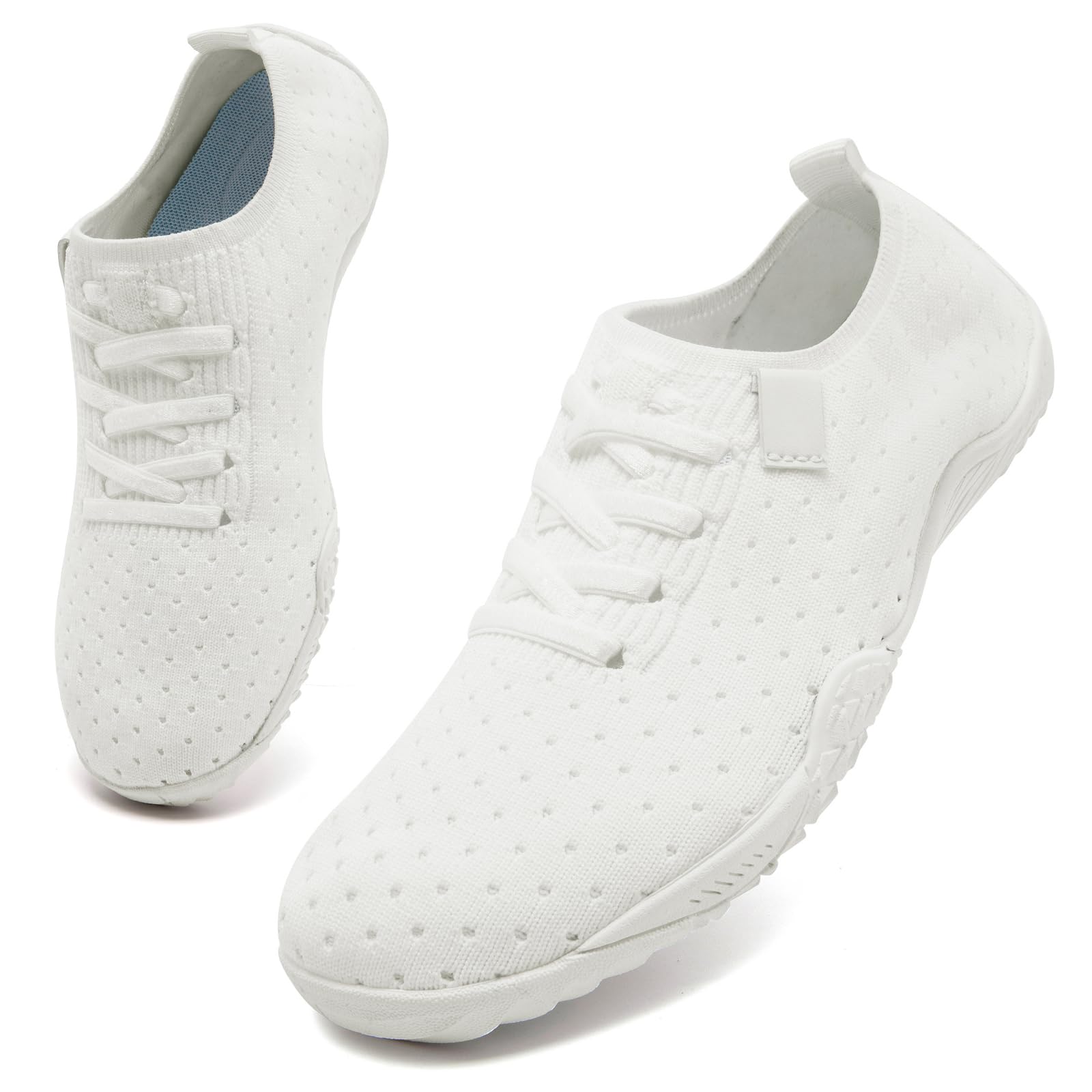 UNQWQZ Barfussschuhe Damen Weich Turnschuhe Hallenschuhe Atmungsaktiv Laufschuhe Trainlaufschuhe Bequem Sportschuhe Barfußschuhe Fitnessstudio rutschfest