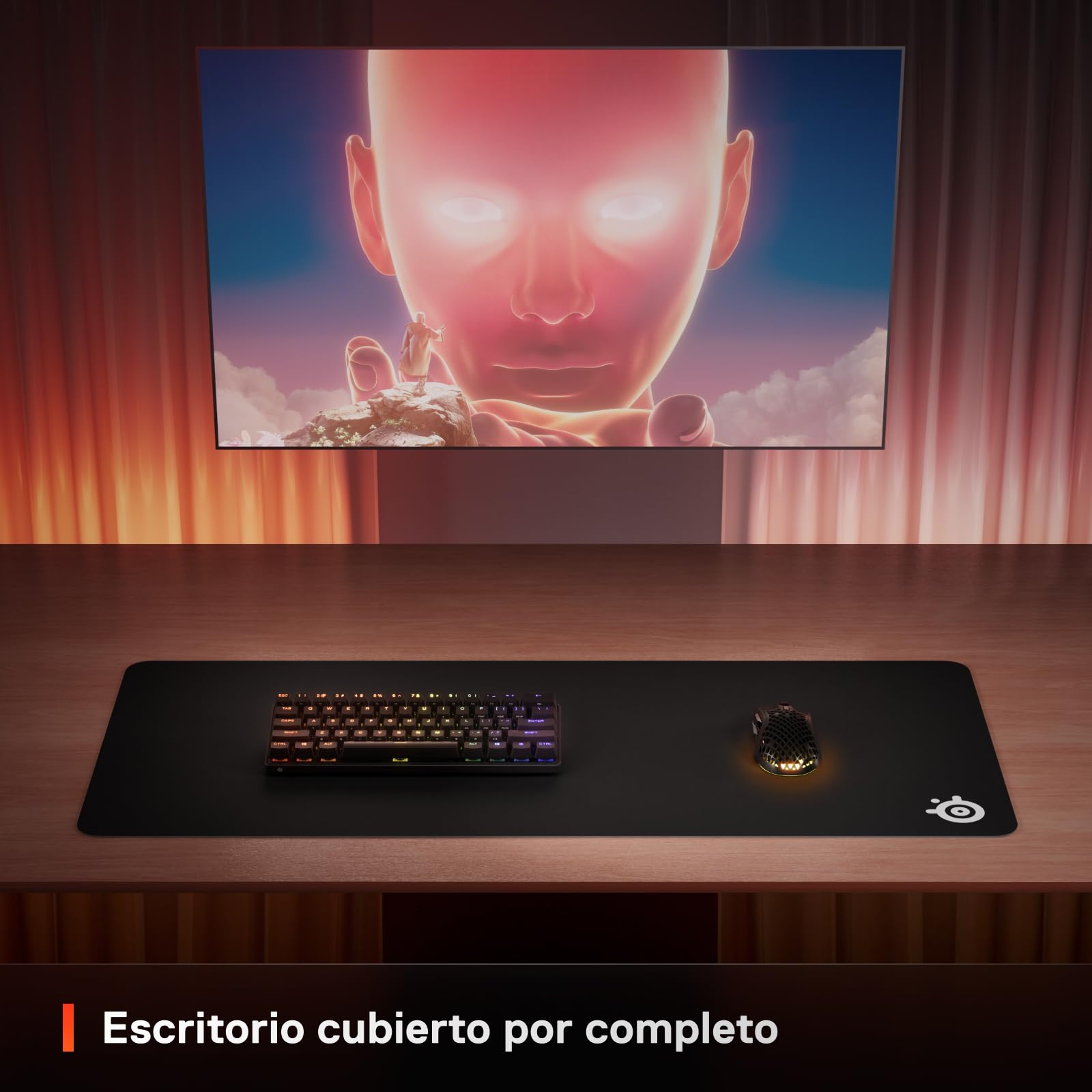 SteelSeries Alfombrilla QcK - Tejido XXL - máximo rastreo y Estabilidad - Alfombrilla para Esports - Antideslizante - lo Cubre Todo