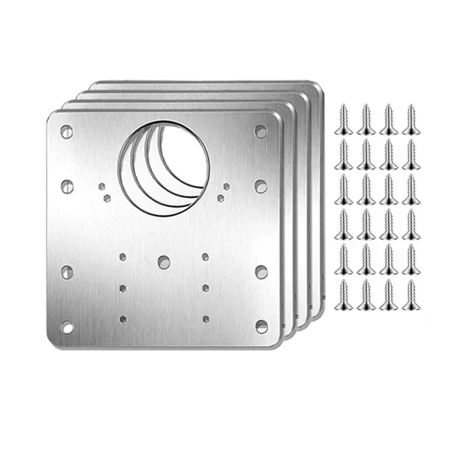 Kdhcvkz A- 4Sets 2/8/10/20Pcs Cabinet Hinge Stainless Steel Door Hinge With Holes(A- 4Sets)