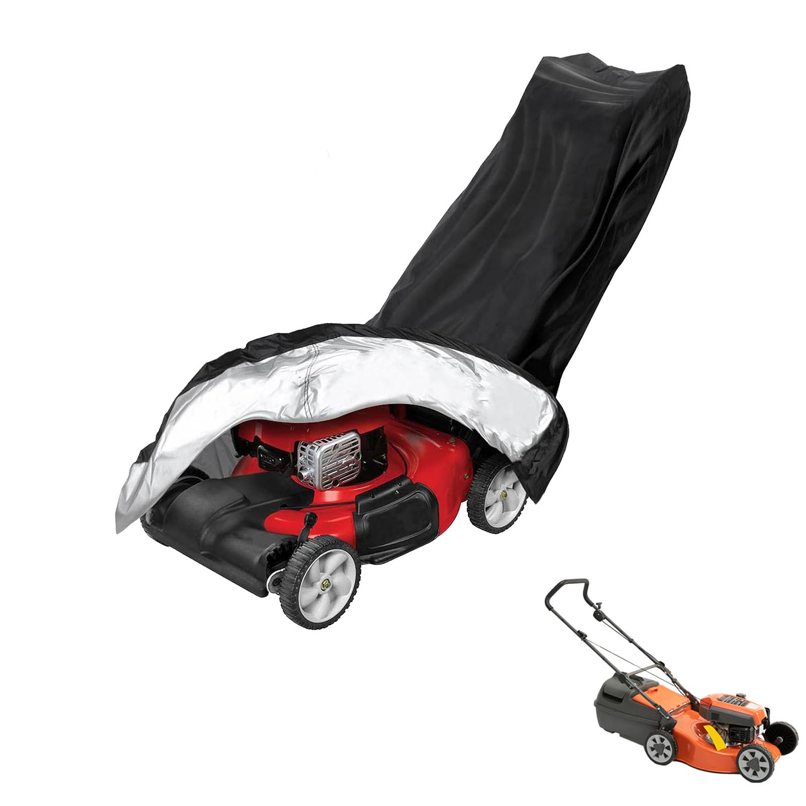 lawnmower cover Compatible with Husqvarna LC118 ,waterproof and sun,suitable for indoor and outdoor use all year round, comes with a storage bag — image 1